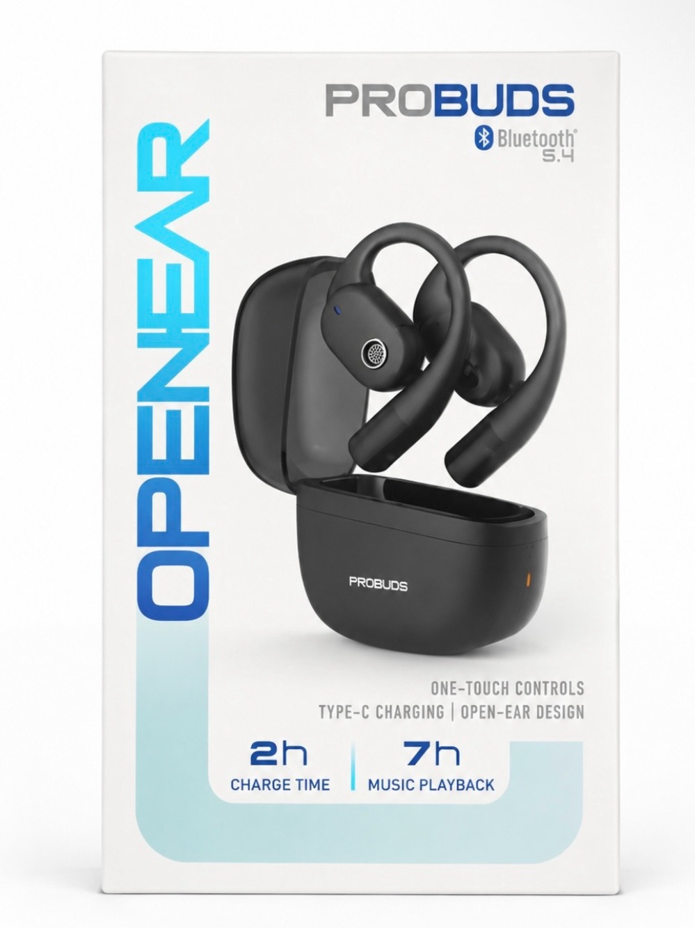 Open-Ear Bluetooth Earbuds in Black